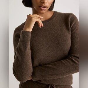 Quince 100% Cashmere Crew Sweater - Medium - Brown